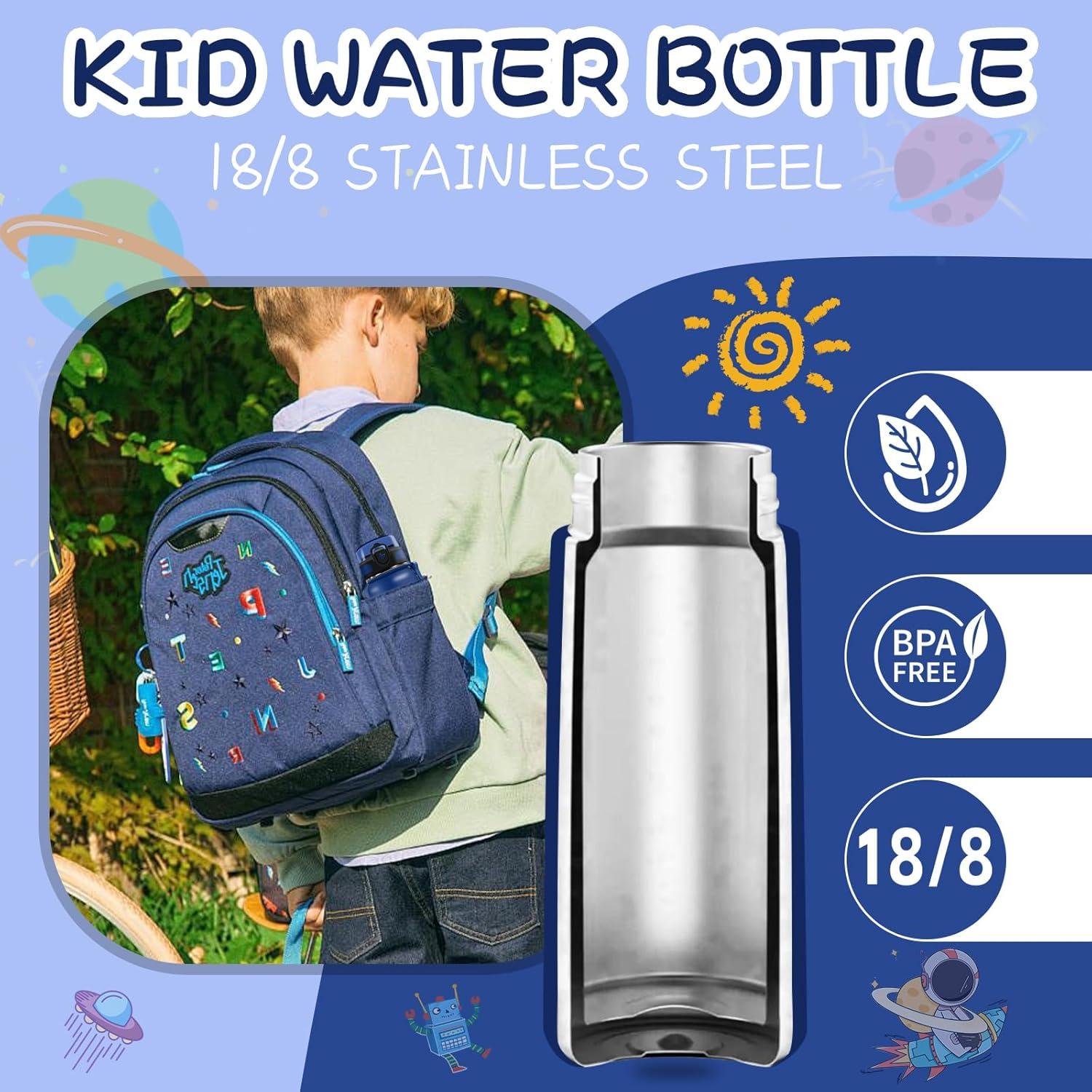imageGrsta gourde Isotherme 1L Paille sans BPA Bouteille sous Vide Double Paroi AntiFuite Mtal Sport Camping GymDark Blue