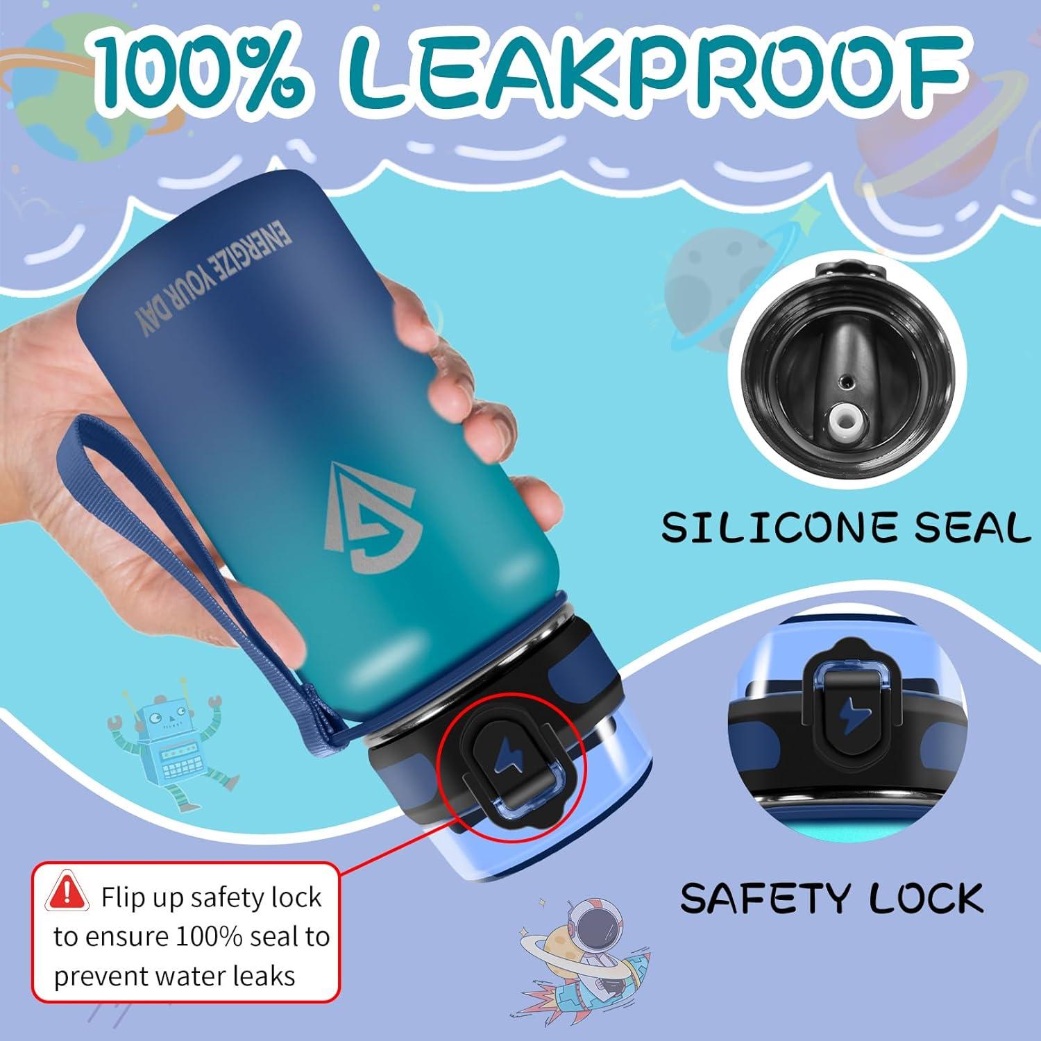 imageGrsta gourde Isotherme 1L Paille sans BPA Bouteille sous Vide Double Paroi AntiFuite Mtal Sport Camping GymDark Greenblue