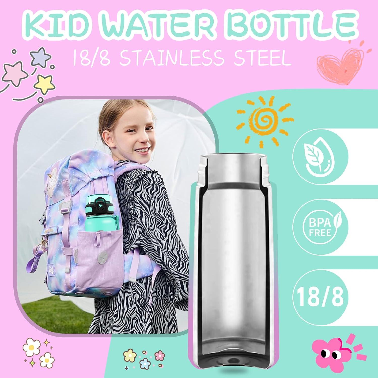 imageGrsta gourde Isotherme 1L Paille sans BPA Bouteille sous Vide Double Paroi AntiFuite Mtal Sport Camping GymGreenpink