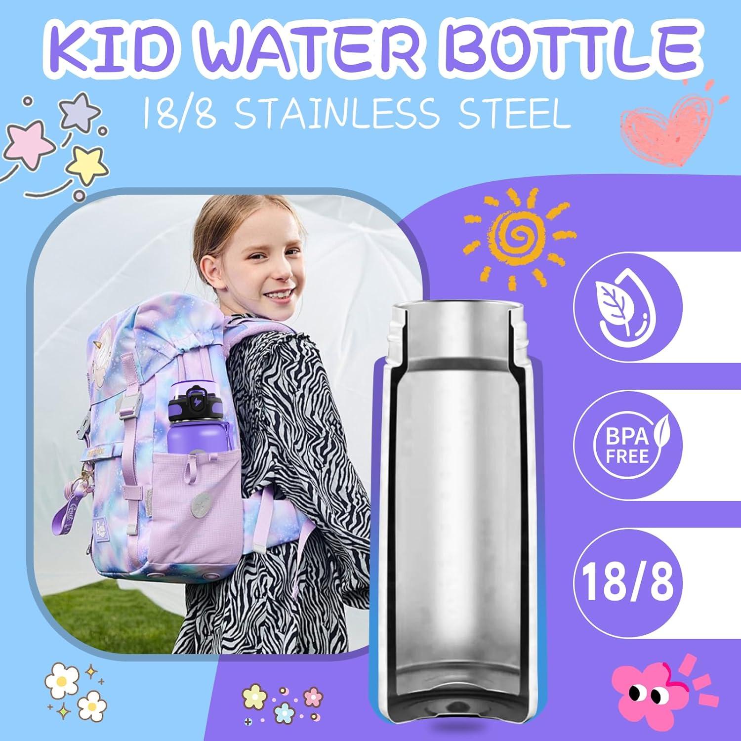 imageGrsta gourde Isotherme 1L Paille sans BPA Bouteille sous Vide Double Paroi AntiFuite Mtal Sport Camping GymPurpleblue