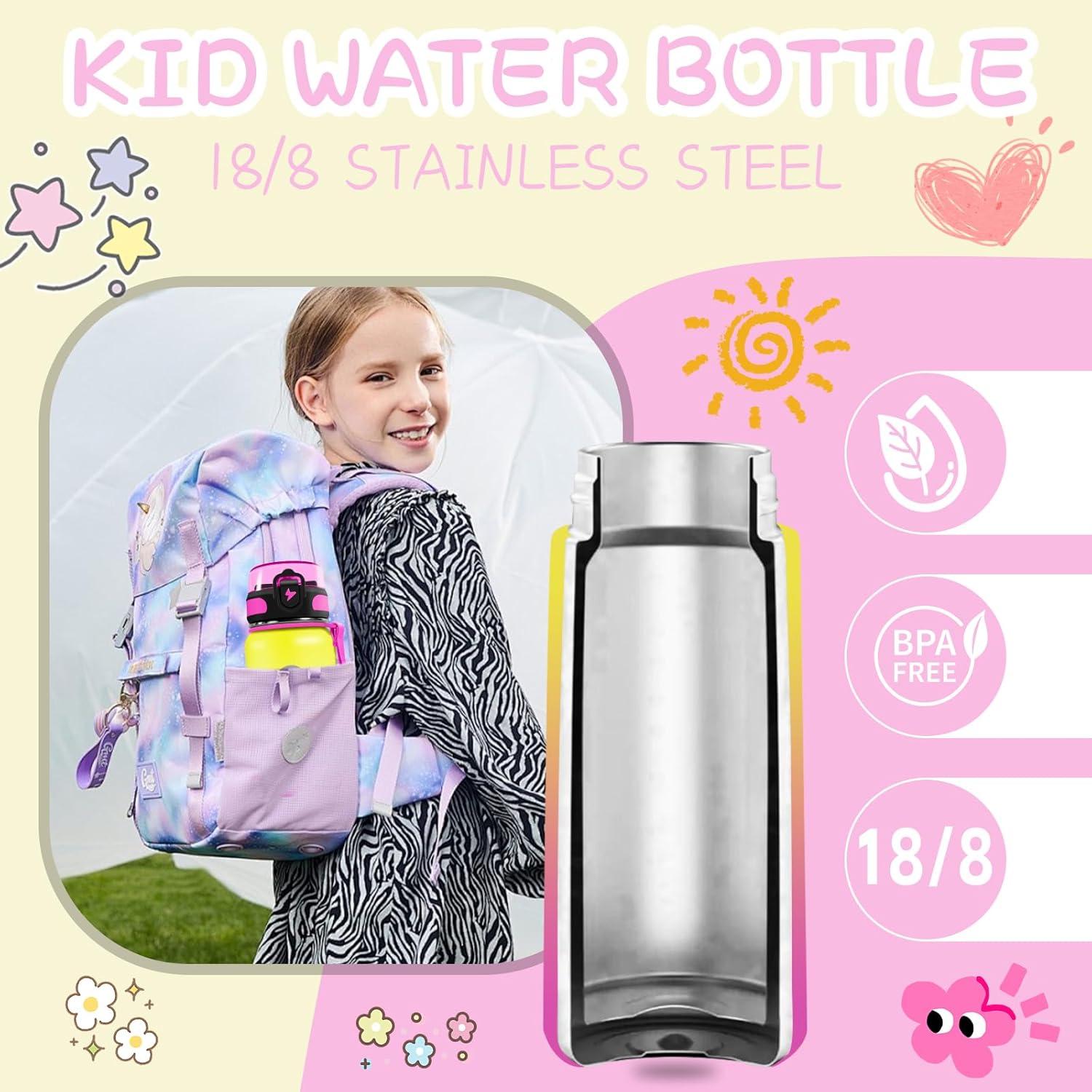 imageGrsta gourde Isotherme 1L Paille sans BPA Bouteille sous Vide Double Paroi AntiFuite Mtal Sport Camping GymYellowpink