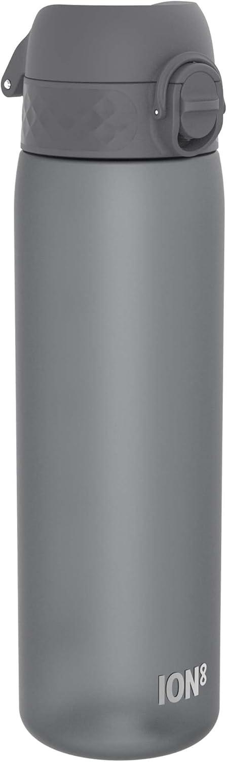imageIon8 Gourde 500ml AntiFuite Facile Ouvrir Verrouillage Scuris Lavable en Lavevaisselle Sans BPA Poigne de Transport Sadapte aux Portegobelets Facile NettoyerGris