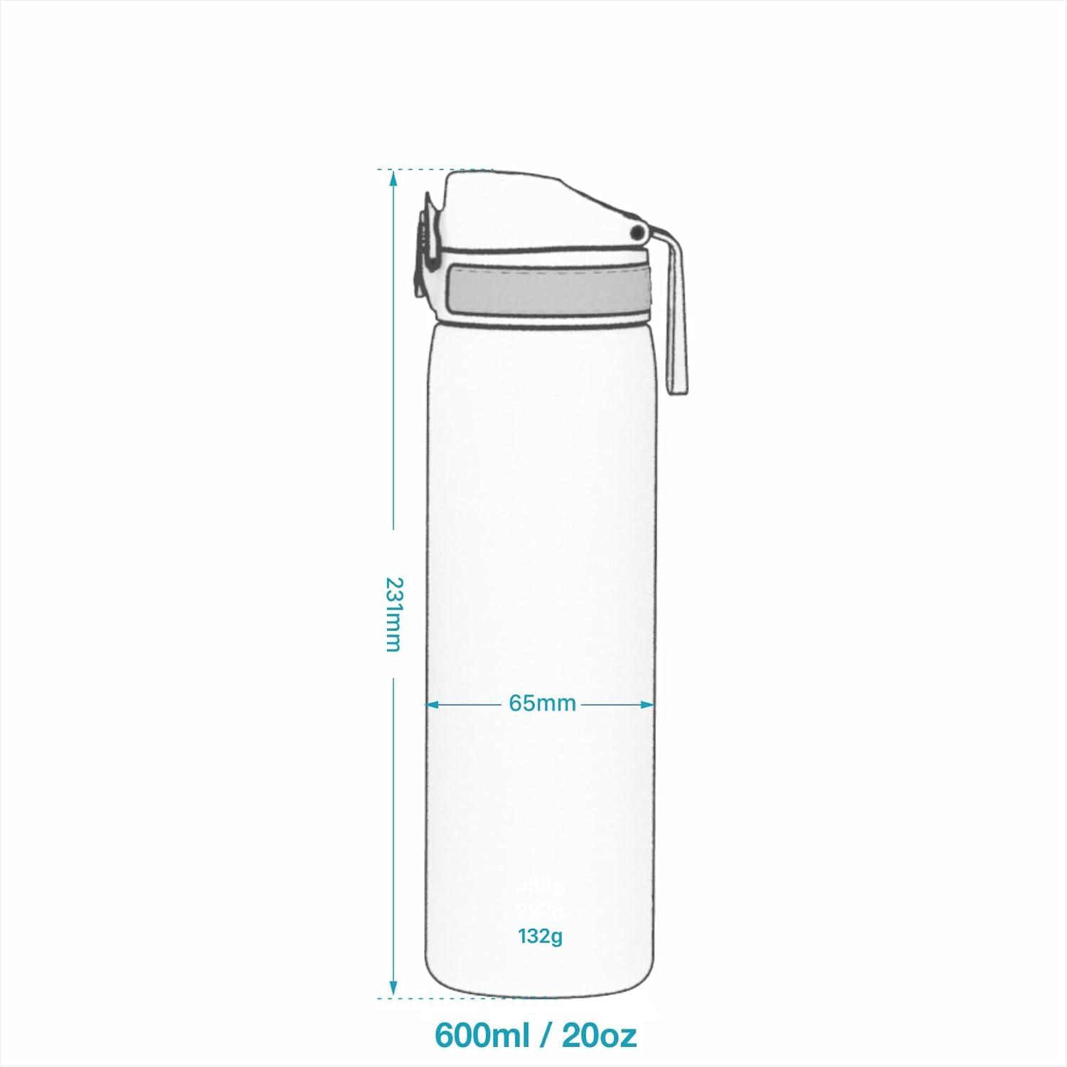 imageIon8 Gourde 500ml AntiFuite Facile Ouvrir Verrouillage Scuris Lavable en Lavevaisselle Sans BPA Poigne de Transport Sadapte aux Portegobelets Facile NettoyerVert