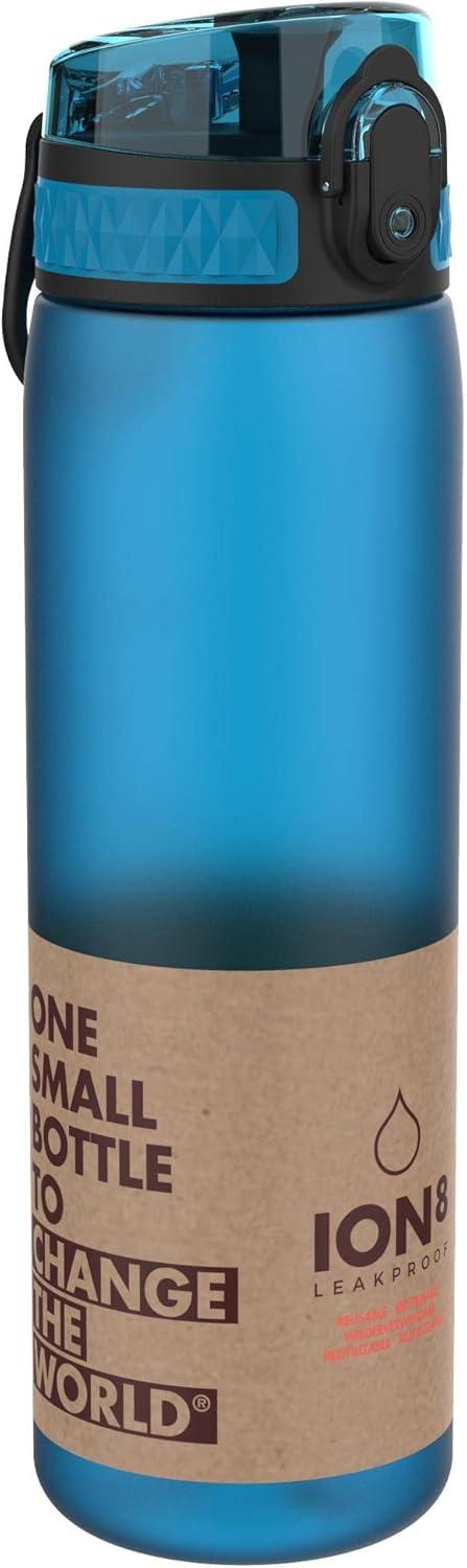imageIon8 Gourde 500ml AntiFuite Facile Ouvrir Verrouillage Scuris Lavable en Lavevaisselle Sans BPA Poigne de Transport Sadapte aux Portegobelets Facile NettoyerBleu
