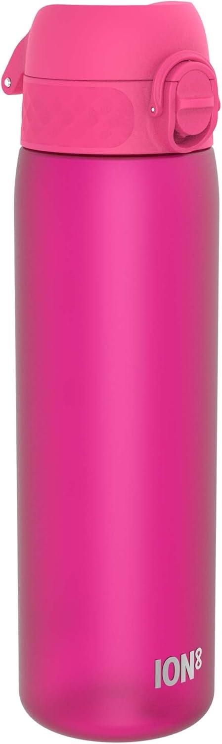 imageIon8 Gourde 500ml AntiFuite Facile Ouvrir Verrouillage Scuris Lavable en Lavevaisselle Sans BPA Poigne de Transport Sadapte aux Portegobelets Facile NettoyerRose