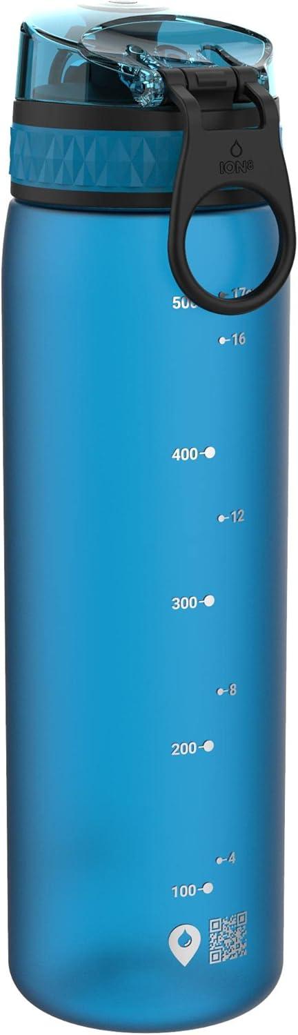 imageIon8 Gourde 500ml AntiFuite Facile Ouvrir Verrouillage Scuris Lavable en Lavevaisselle Sans BPA Poigne de Transport Sadapte aux Portegobelets Facile NettoyerBleu