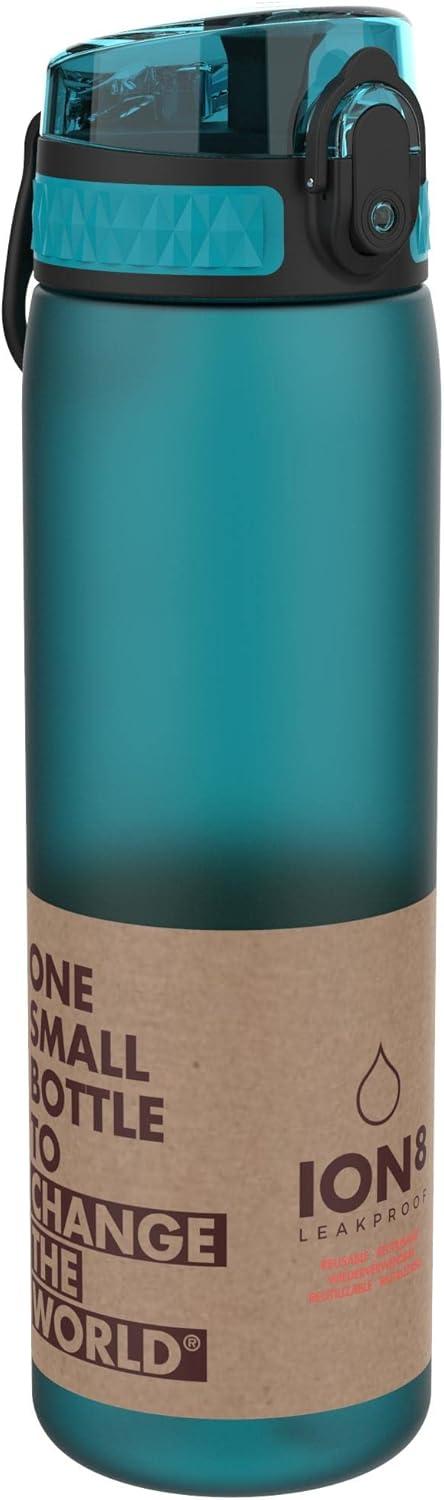 imageIon8 Gourde 500ml AntiFuite Facile Ouvrir Verrouillage Scuris Lavable en Lavevaisselle Sans BPA Poigne de Transport Sadapte aux Portegobelets Facile NettoyerAqua