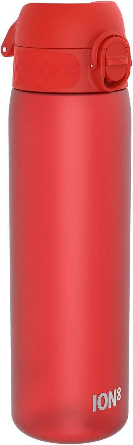 imageIon8 Gourde 500ml AntiFuite Facile Ouvrir Verrouillage Scuris Lavable en Lavevaisselle Sans BPA Poigne de Transport Sadapte aux Portegobelets Facile NettoyerRouge
