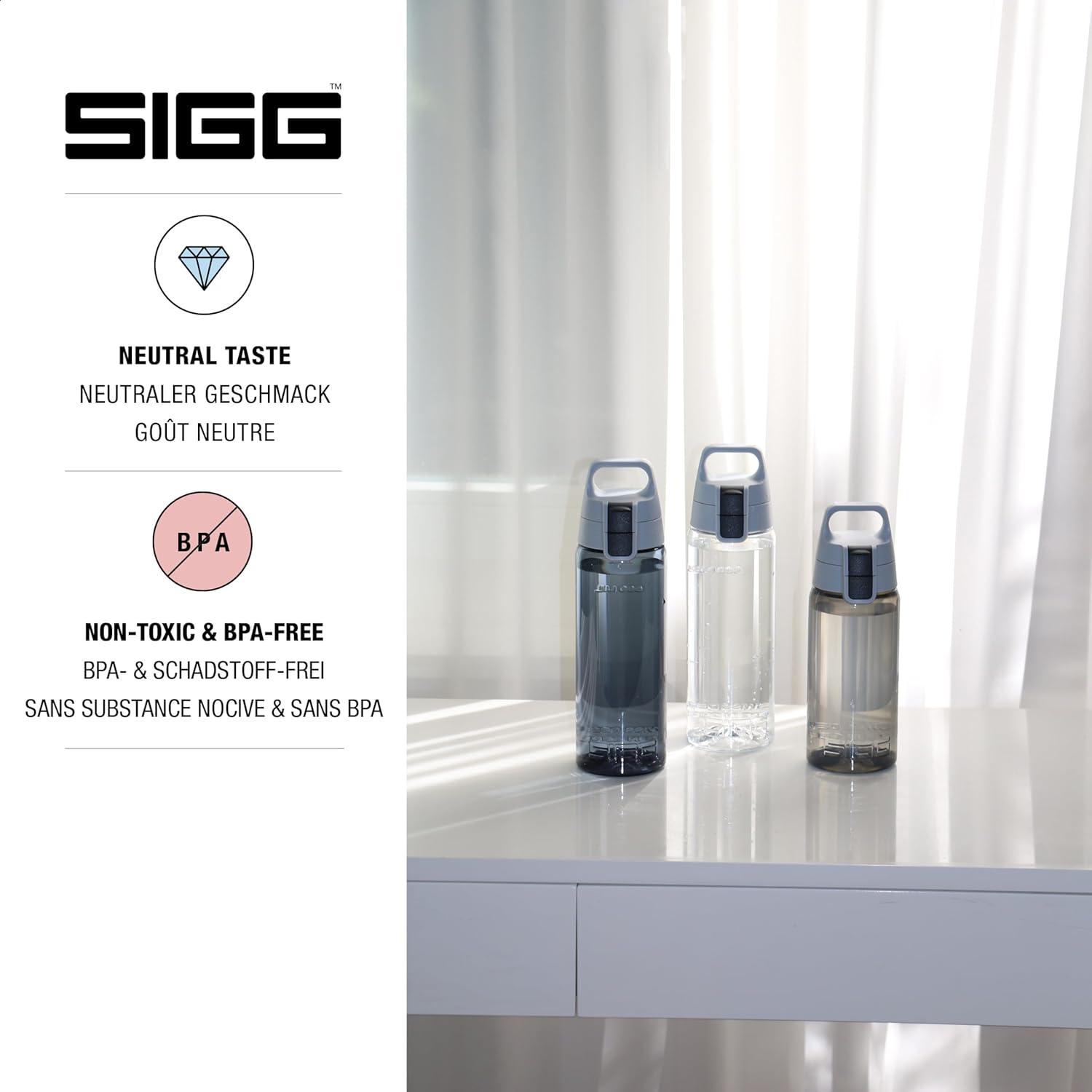 imageSigg Gourde Tritan Total Color ONE Convient Aux Boissons Gazeuses Lavage Au LaveVaisselle tanche ampamp Poids Plume Sans BPA 06L 1LAnthracite