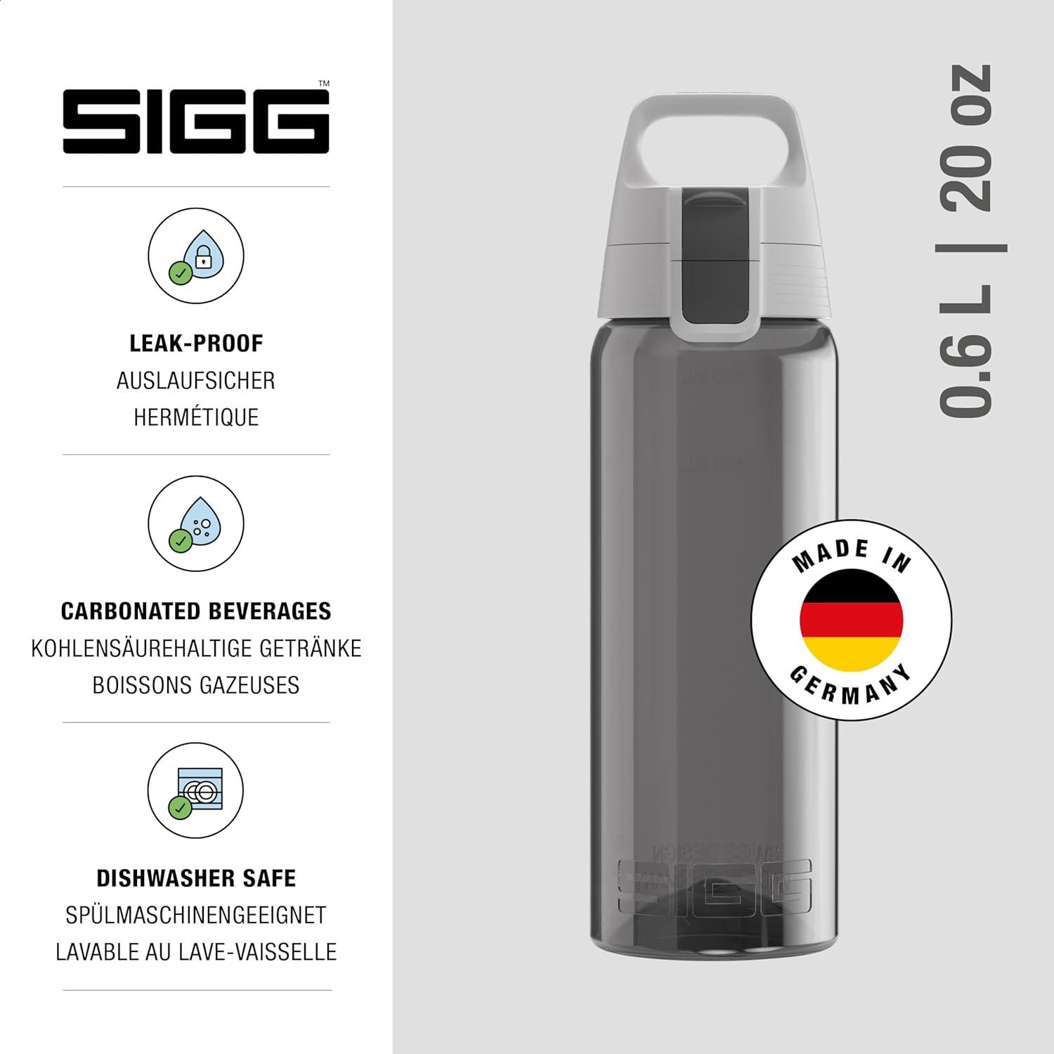 imageSigg Gourde Tritan Total Color ONE Convient Aux Boissons Gazeuses Lavage Au LaveVaisselle tanche ampamp Poids Plume Sans BPA 06L 1LAnthracite