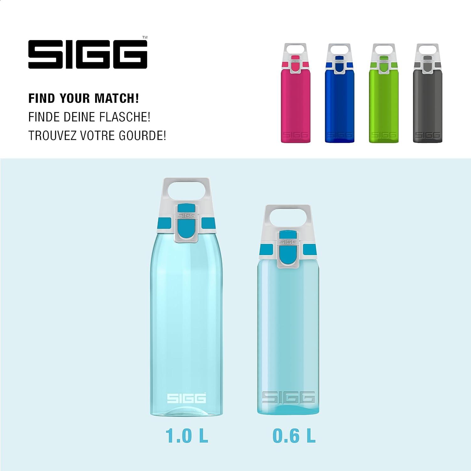 imageSigg Gourde Tritan Total Color ONE Convient Aux Boissons Gazeuses Lavage Au LaveVaisselle tanche ampamp Poids Plume Sans BPA 06L 1LAqua