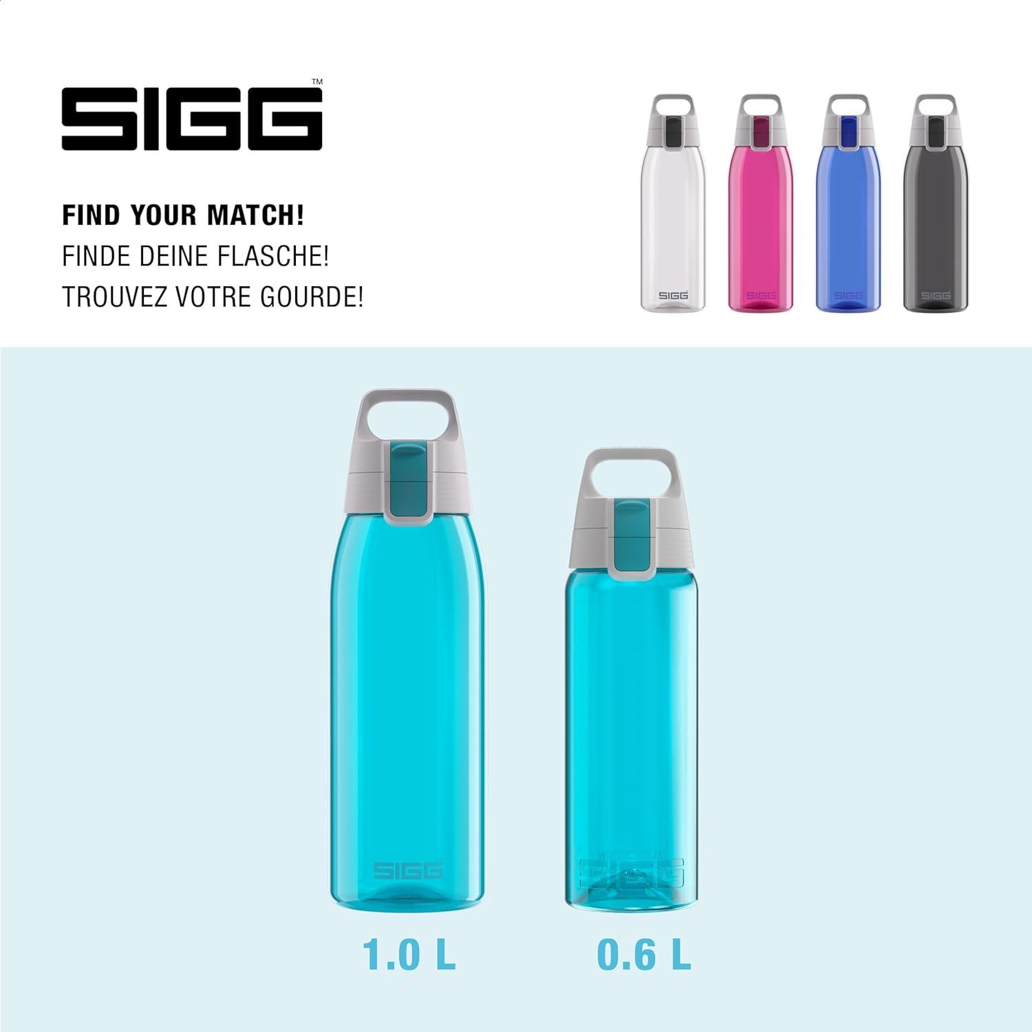 imageSigg Gourde Tritan Total Color ONE Convient Aux Boissons Gazeuses Lavage Au LaveVaisselle tanche ampamp Poids Plume Sans BPA 06L 1LAqua