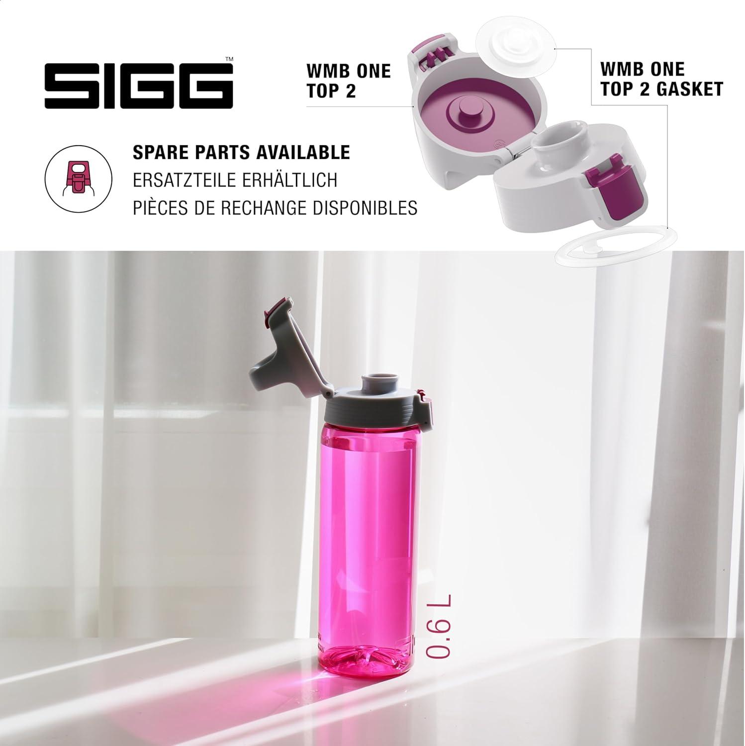 imageSigg Gourde Tritan Total Color ONE Convient Aux Boissons Gazeuses Lavage Au LaveVaisselle tanche ampamp Poids Plume Sans BPA 06L 1LBerry