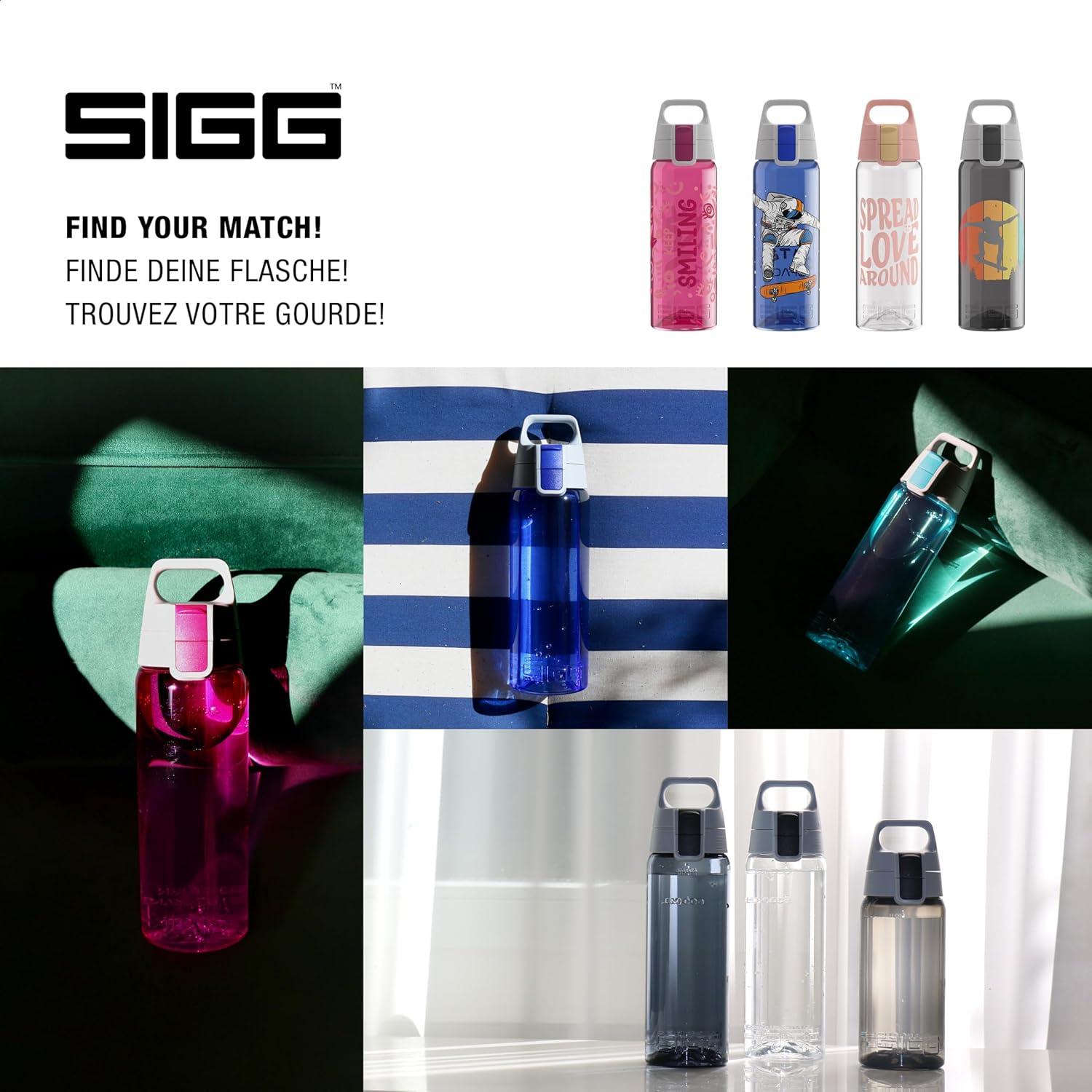 imageSigg Gourde Tritan Total Color ONE Convient Aux Boissons Gazeuses Lavage Au LaveVaisselle tanche ampamp Poids Plume Sans BPA 06L 1LBleu Vibes