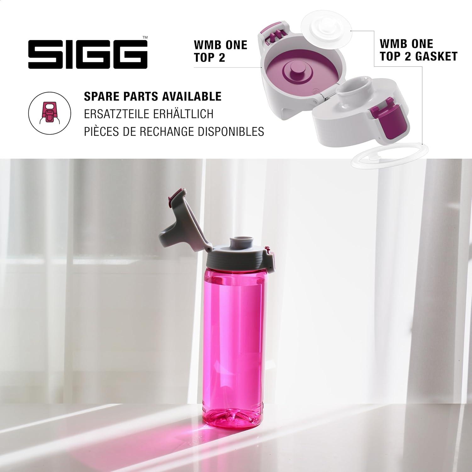 imageSigg Gourde Tritan Total Color ONE Convient Aux Boissons Gazeuses Lavage Au LaveVaisselle tanche ampamp Poids Plume Sans BPA 06L 1LRose