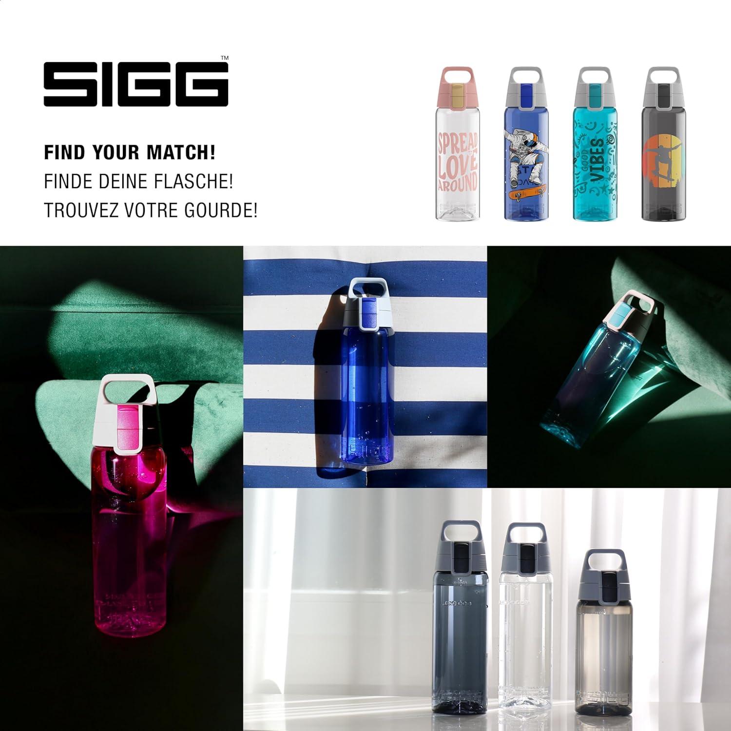 imageSigg Gourde Tritan Total Color ONE Convient Aux Boissons Gazeuses Lavage Au LaveVaisselle tanche ampamp Poids Plume Sans BPA 06L 1LRose