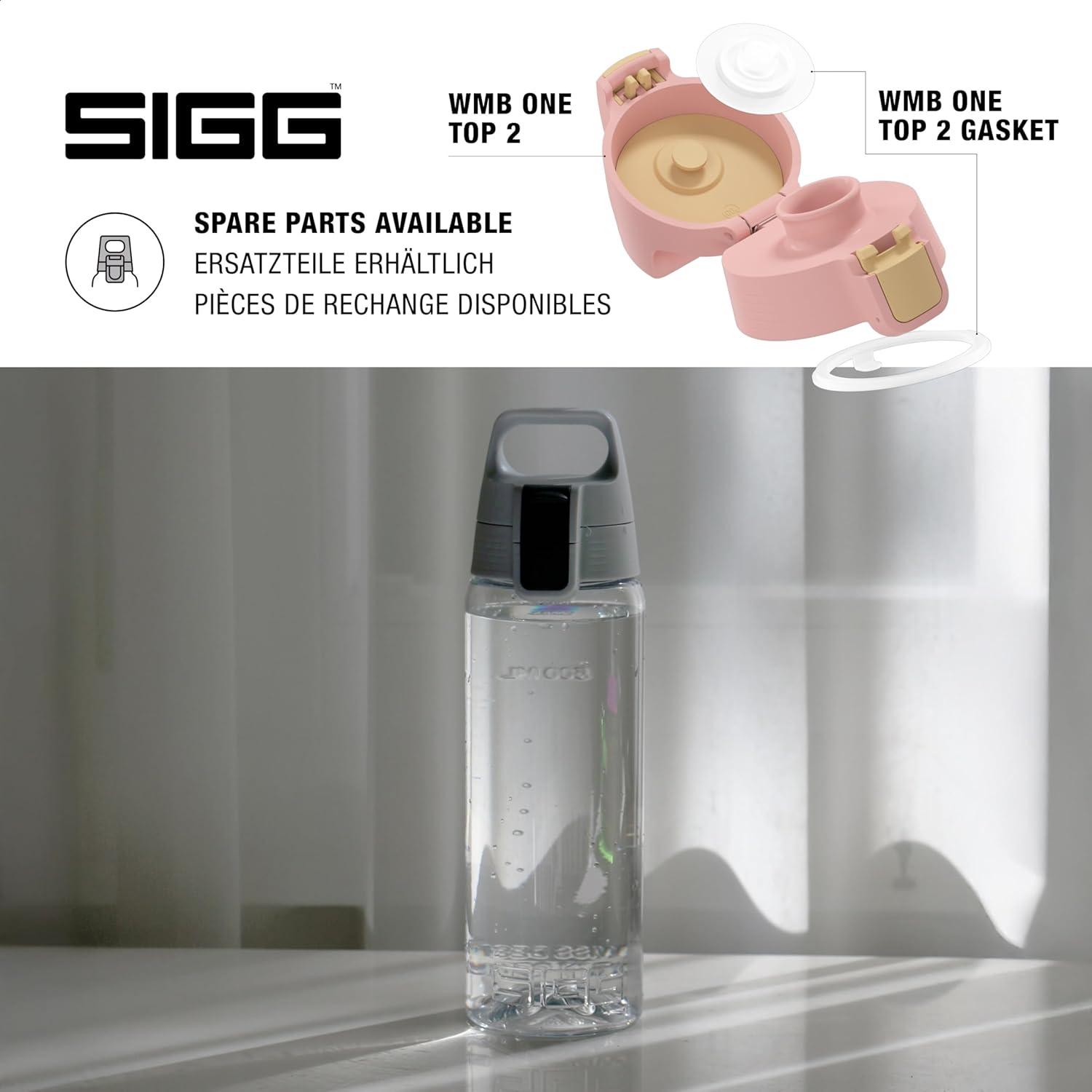 imageSigg Gourde Tritan Total Color ONE Convient Aux Boissons Gazeuses Lavage Au LaveVaisselle tanche ampamp Poids Plume Sans BPA 06L 1LRose Transparent