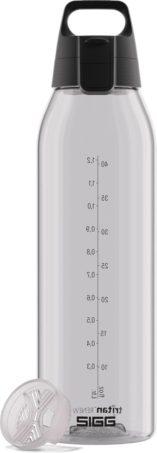imageSigg Gourde Tritan Total Color ONE Convient Aux Boissons Gazeuses Lavage Au LaveVaisselle tanche ampamp Poids Plume Sans BPA 06L 1LTransparent