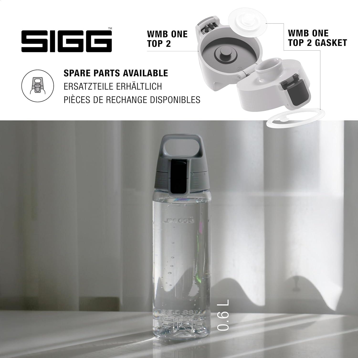 imageSigg Gourde Tritan Total Color ONE Convient Aux Boissons Gazeuses Lavage Au LaveVaisselle tanche ampamp Poids Plume Sans BPA 06L 1LTransparent