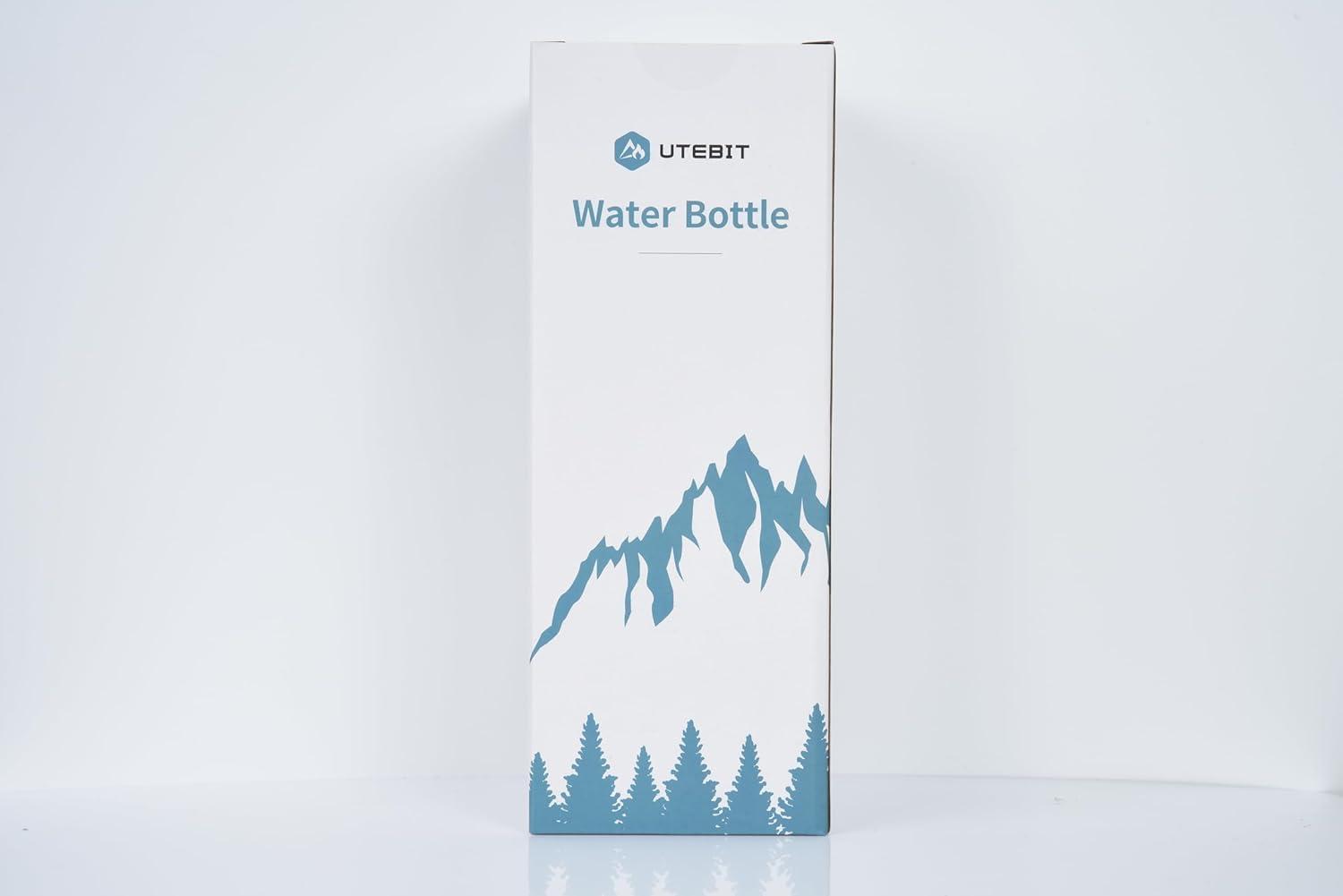 imageUTEBIT Gourde Sport 1L Bouteille deau avec Infuseur Th ou Fruits1 Litre Bouteille Reutilisable Fabrique en Tritan sans BPA avec Marqueur de Temps de Motivation pour Gym Camping BureauTransparent