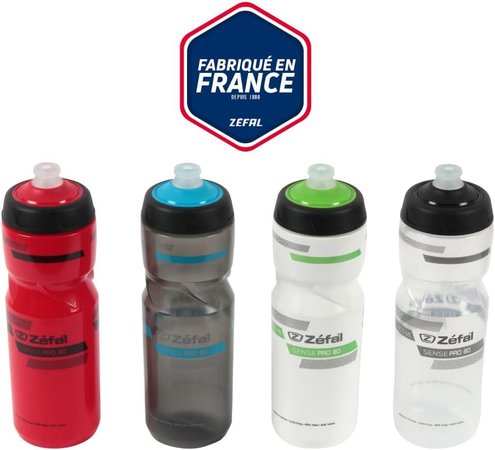 imageZEFAL Sense Pro Bidongourde eau vlosport Premium et Etanche Mixte Adulte Noir Fumbleu 650 ampamp 800 mlRougeNoir