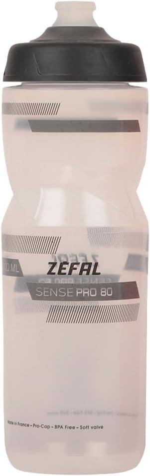 imageZEFAL Sense Pro Bidongourde eau vlosport Premium et Etanche Mixte Adulte Noir Fumbleu 650 ampamp 800 mlTransparentGris