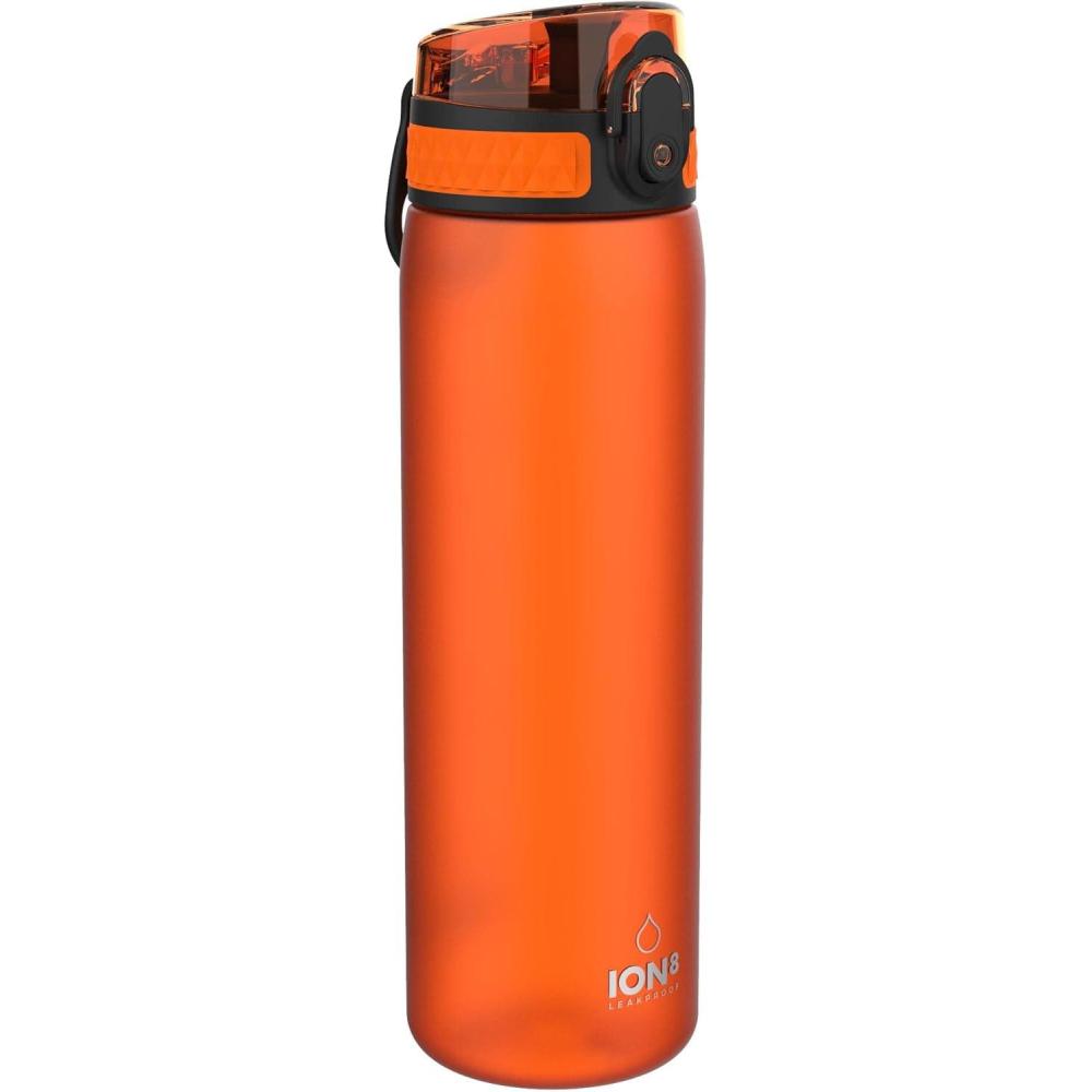 imageIon8 Gourde 500ml AntiFuite Facile Ouvrir Verrouillage Scuris Lavable en Lavevaisselle Sans BPA Poigne de Transport Sadapte aux Portegobelets Facile NettoyerOrange