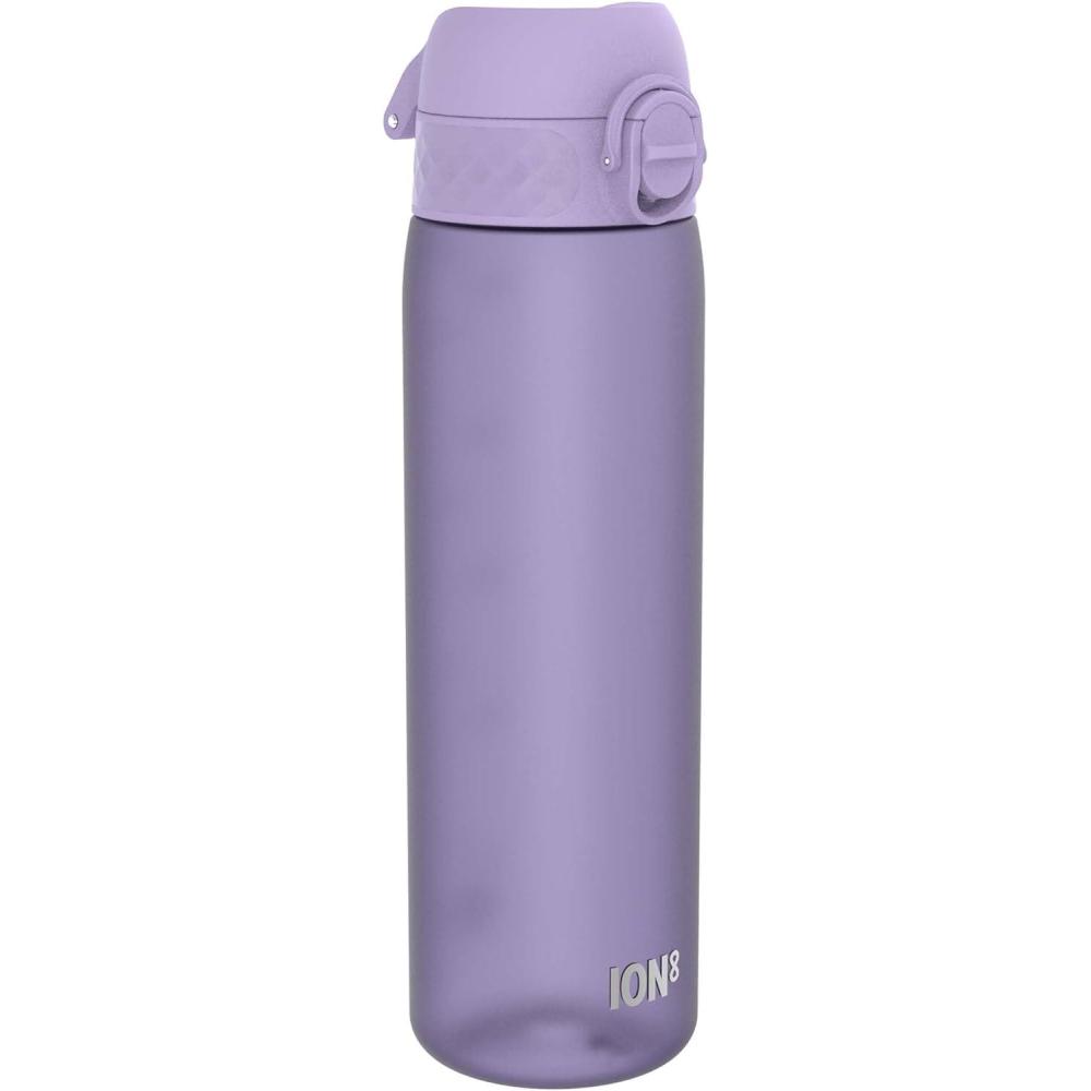 imageIon8 Gourde 500ml AntiFuite Facile Ouvrir Verrouillage Scuris Lavable en Lavevaisselle Sans BPA Poigne de Transport Sadapte aux Portegobelets Facile NettoyerViolet Clair