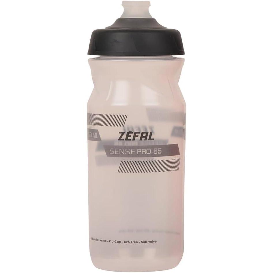 imageZEFAL Sense Pro Bidongourde eau vlosport Premium et Etanche Mixte Adulte Noir Fumbleu 650 ampamp 800 mlTransparentGris