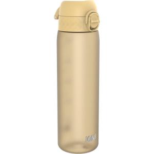 Ion8 Gourde, 500ml, Anti-Fuite, Facile à Ouvrir, Verrouillage Sécurisé, Lavable en Lave-vaisselle, Sans BPA, Poignée de Transport, S&rsquo;adapte aux Porte-gobelets, Facile à Nettoyer(Désert)