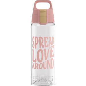 Sigg – Gourde Tritan – Total Color ONE – Convient Aux Boissons Gazeuses – Lavage Au Lave-Vaisselle – Étanche & Poids Plume – Sans BPA – 0,6L / 1L(Rose Transparent)