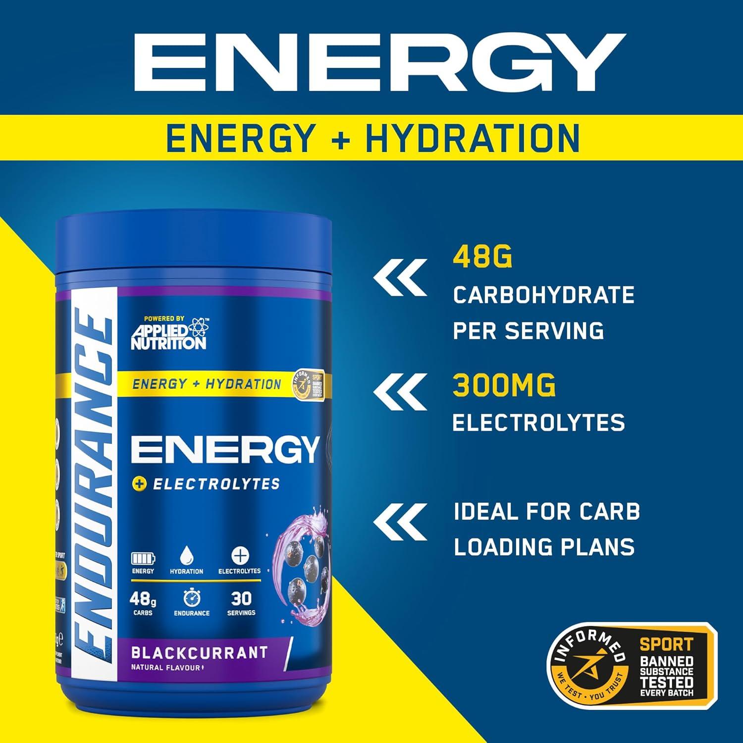 imageEndurance Energy Boisson en poudre riche en glucides et lectrolytes Quick Energy pour sports de performance 15 kg 30 portions cassisCassis
