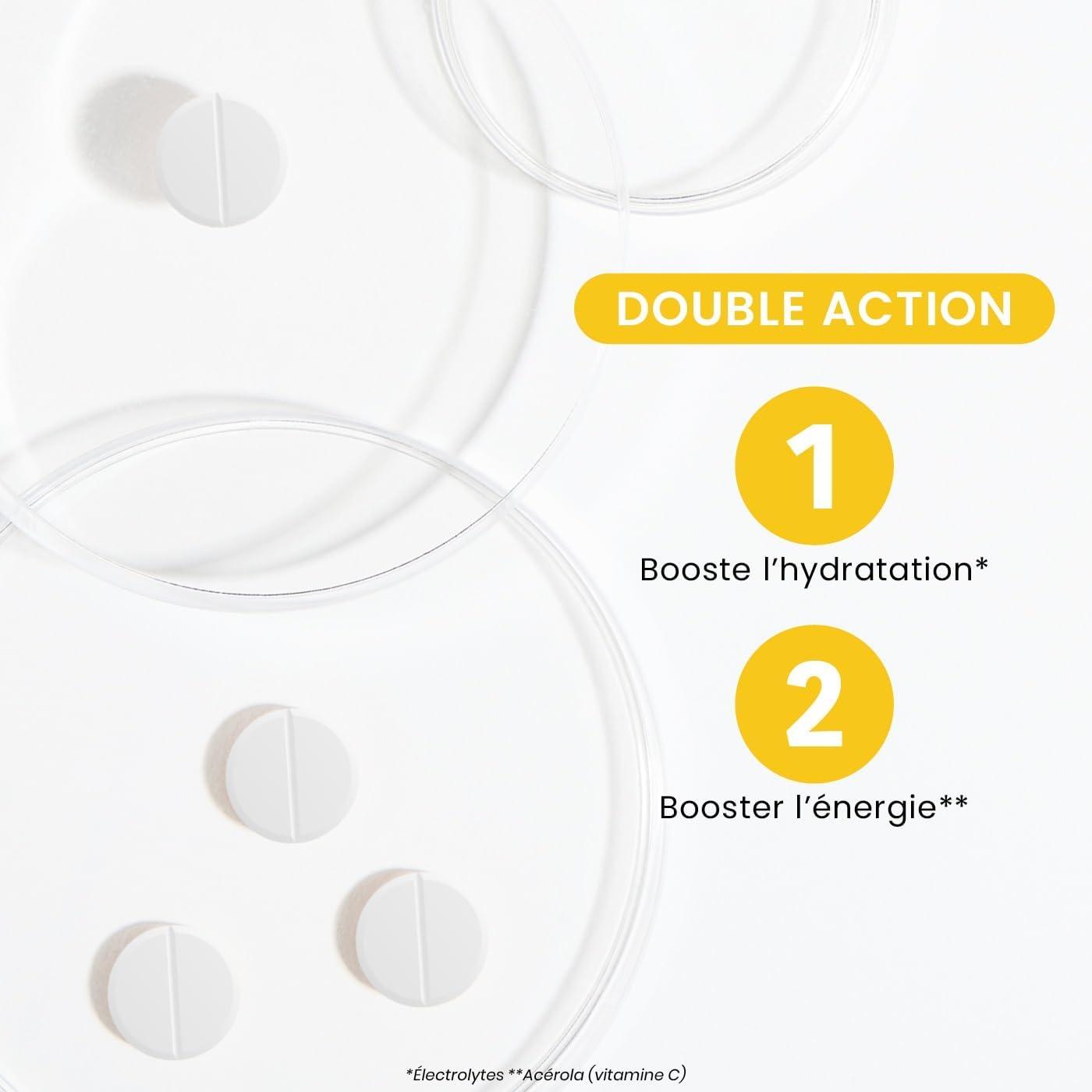 imageSantarome Bio Hydramax Booster dhydration et dnergie Optimise lhydratation Riche en lectrolytes Got Fruit de la Passion 20 pastilles effervescentes FranceHydramax Citron Fraise Electrolytes Hydratation 20 pastilles effervescentes