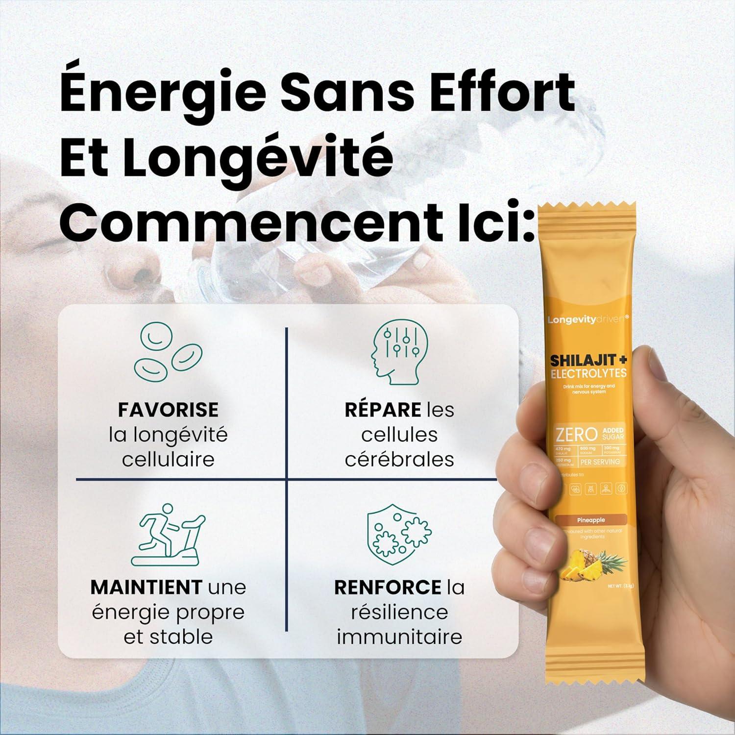 imageShilajit Pure Poudre Dlectrolytes1620 mg pour Hommes et Femmes Boisson Vitalit et Longvit avec Shilajit Himalaya Magnsium Sodium et Potassium Arme de Melon deau 30 portions X2Lot de 2 Varit