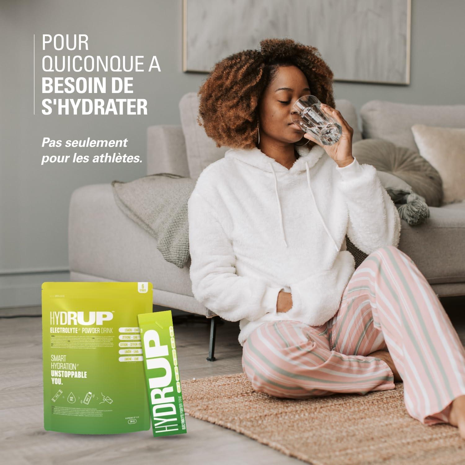 imagelectrolytes Sans Sucre en Poudre 1733 mg Hydratation et nergie Instantane avec Vitamines B et C Saveur Orange Paquet avec 6 Sachets de 14 Grammes Sans Gluten et sans LactoseCitronCitron Vert