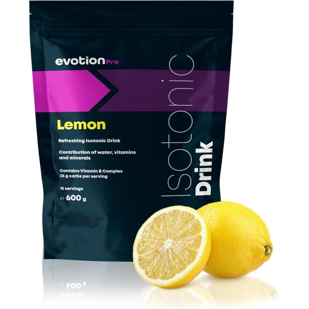 imageEVOTION PRO Isotonique en Poudre lectrolytes et Sels Minraux Boisson Isotonique pour Hydratation et nergie 600 g Fruits des boisCitron
