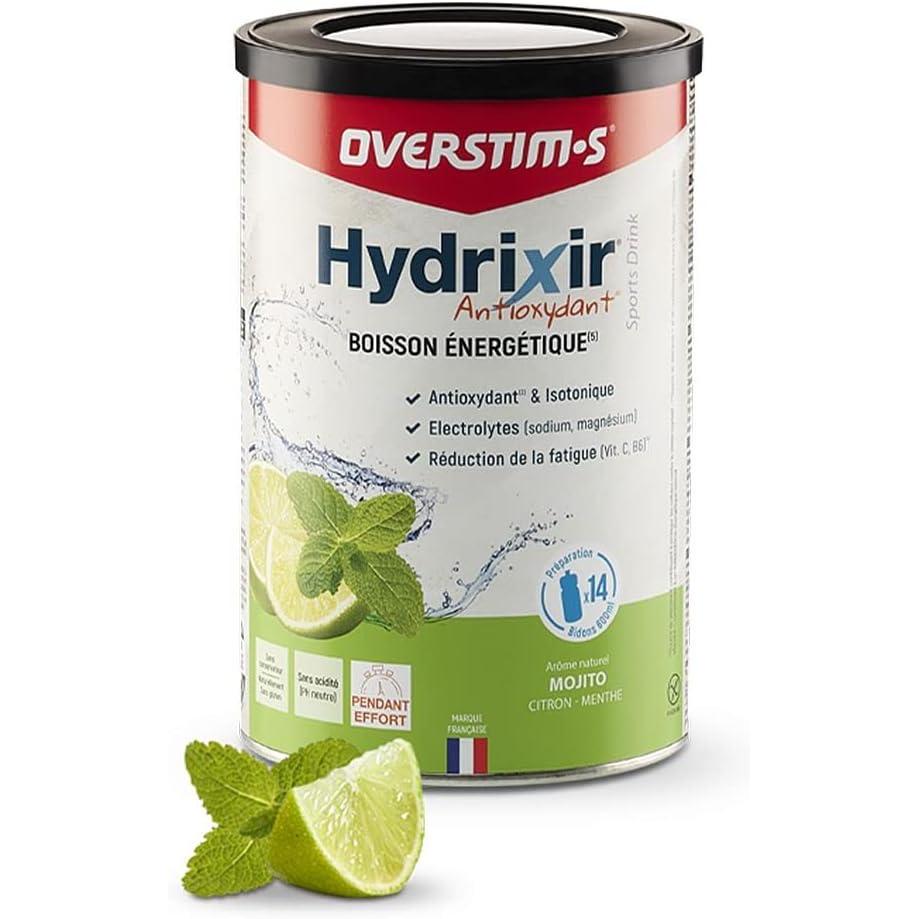 imageOVERSTIMs Boisson Hydrixir Antioxydant 600g  Boisson nergtique isotonique pour le sport  Electrolytes sodiummagnsium  Vitamines B1B6CE  Rduction de la fatigue  Saveur MentheMojito