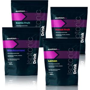 EVOTION PRO – Isotonique en Poudre – Électrolytes et Sels Minéraux – Boisson Isotonique pour Hydratation et Énergie (600 g, Fruits des bois)(4 goûts)