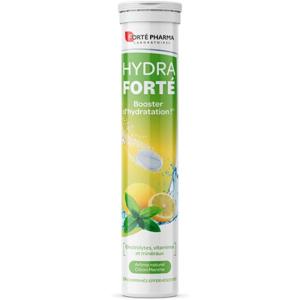 Forté Pharma – Hydra Forté Citron Menthe – Electrolyte hydratation – Vitamine C Magnesium, Vitamine D, Minéraux – Sport, Chaleur, Voyage – 24 comprimés cffervescents (1-2/Jour, 24 Jours)(Citron Menthe)