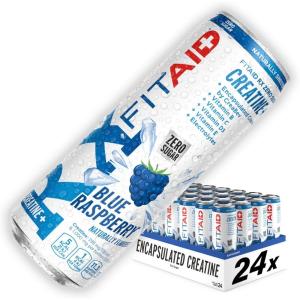 LIFEAID Fitaid RX Zero Sugar plus Creatine, Workout Recovery Blend, BCAAs, Glutamine, Electrolytes, Omega-3s, 100% Clean, Paleo, Vegan, No Artificial Flavors or Sweeteners, 12 Oz. (Pack of 24)