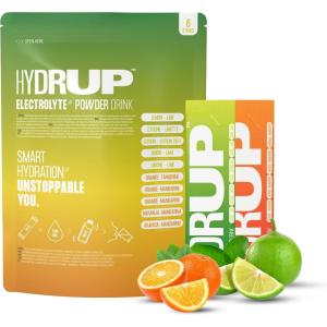 Électrolytes Sans Sucre en Poudre 1733 mg – Hydratation et Énergie Instantanée avec Vitamines B et C – Saveur Orange – Paquet avec 6 Sachets de 14 Grammes – Sans Gluten et sans Lactose(Mix)