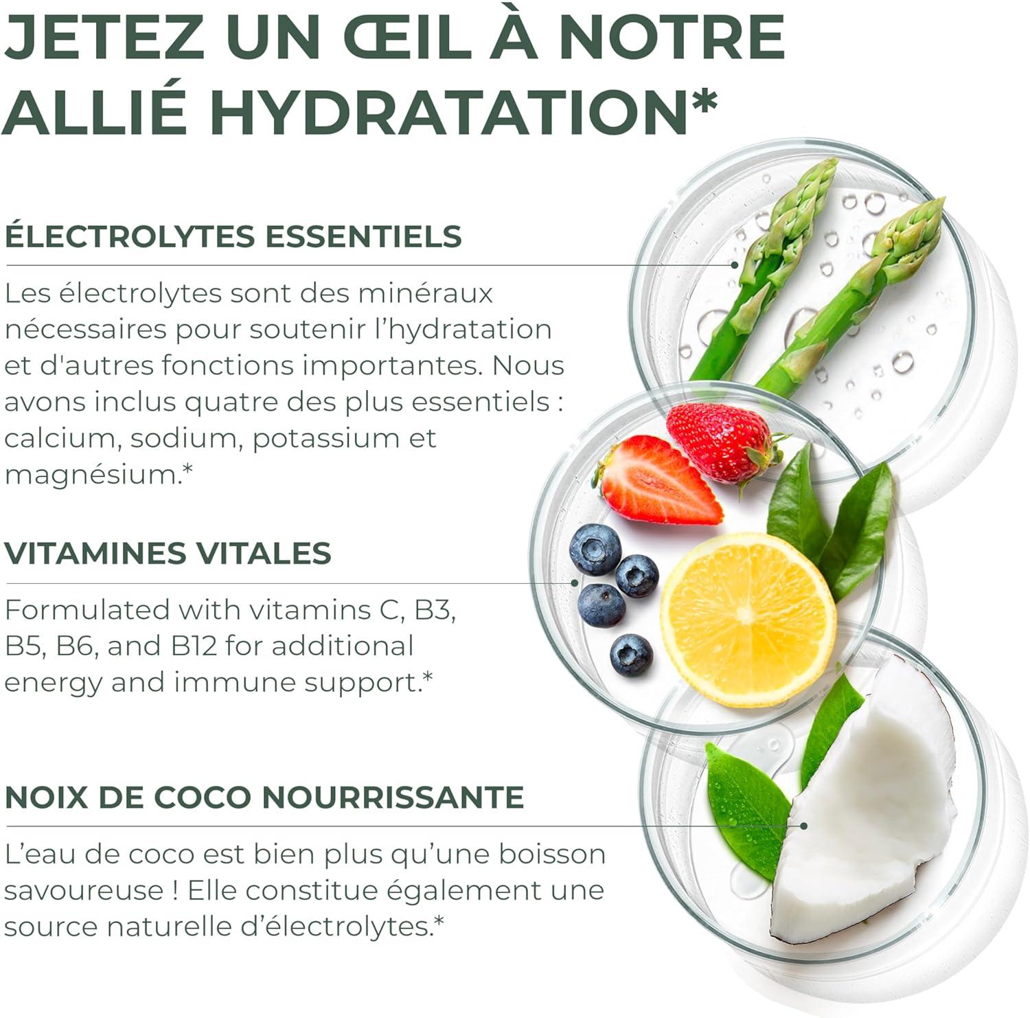 imagePrimal Harvest Primal Hydration Boisson isotonique lectrolytique en paquets individuels pratiques enrichie en magnsium potassium et vitamine C pour hommes et femmes 30 Count 1 Bag CitronCitron