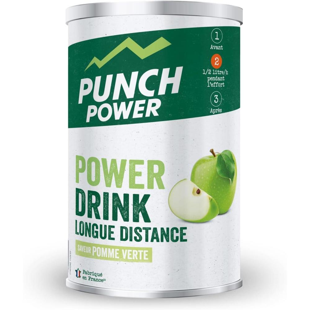 imagePUNCH POWER  Boisson Longue Distance  Pomme Verte  Pot 500 g  Energie Longue Dure  Glucides  BCAA  Vitamines  Electrolytes  Antioxydant  Marque Franaise1 g Lot de 500