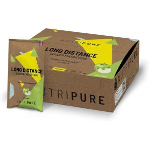 Nutripure | Boisson Énergétique Long Distance | Endurance, Récupération, Confort Digestif | Maltodextrine, Fructose, BCAA, Vitamines, Électrolytes | Goût Pomme | 40gr x 12(Pomme)