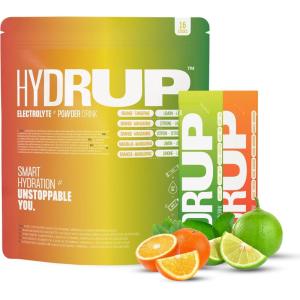 Électrolytes Sans Sucre en Poudre 1733 mg – Hydratation et Énergie avec Vitamines B et C – 8 Sachets Goût Orange et 8 Goût Citron Vert de 14 Grammes Chacun – Sans Gluten et sans Lactose(Mix)