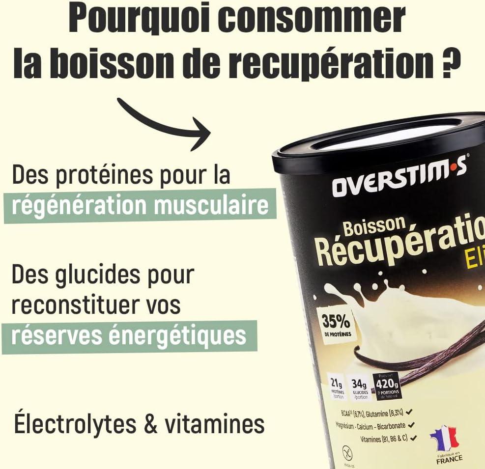 imageOverstims Boisson de rcupration Elite 420 g Recharge nergtique et rgnration musculaire Glucides protines BCAA lectrolytes pour une rcupration optimale Citron CitronvertCitron Citronvert