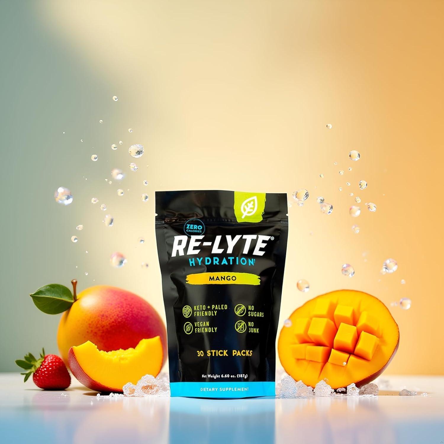 imageREDMOND ReLyte Hydratio Lot de 30 paquets de poudre lectrolyte pour boisson Mango