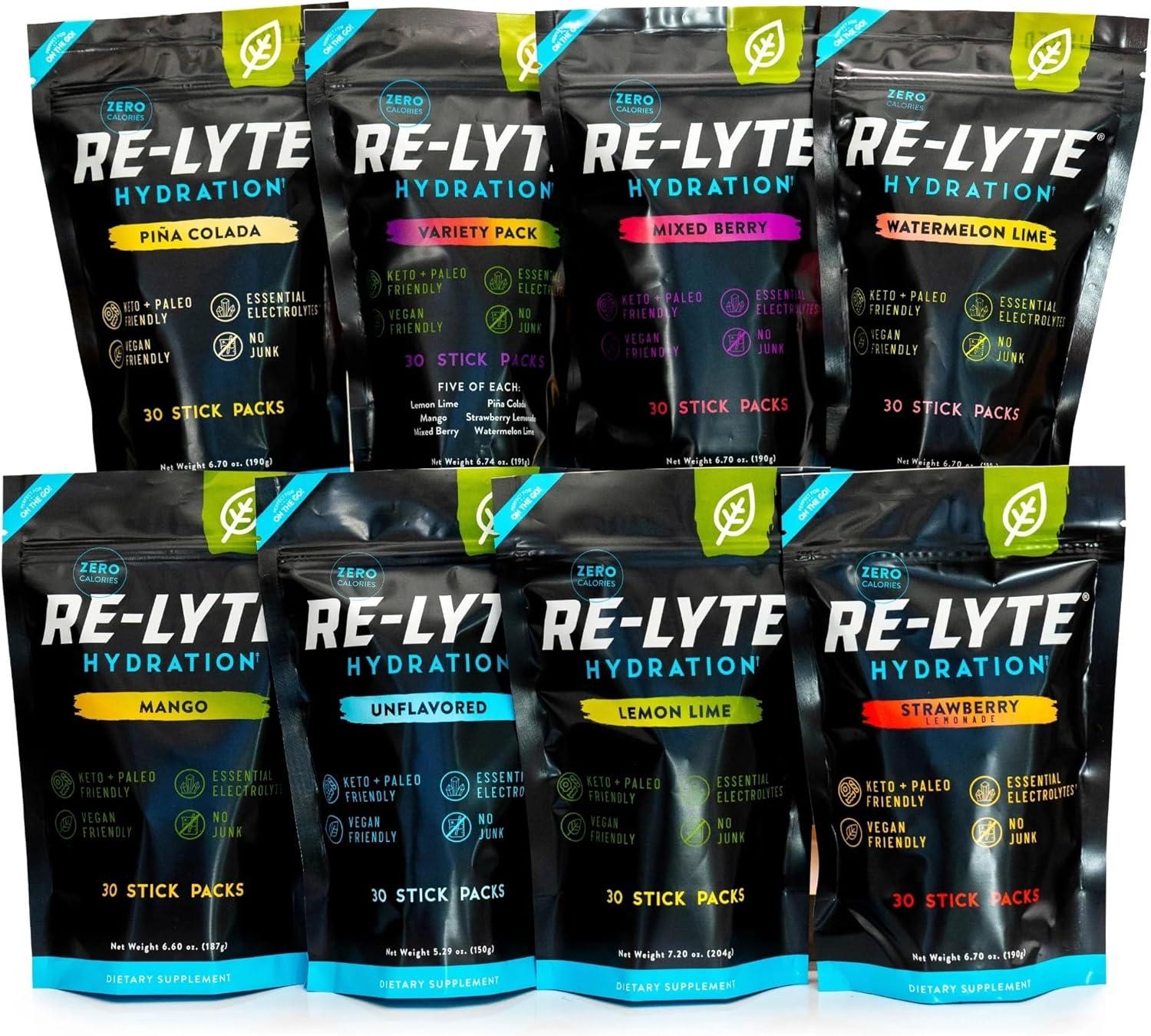 imageREDMOND ReLyte Hydratio Lot de 30 paquets de poudre lectrolyte pour boisson Mango