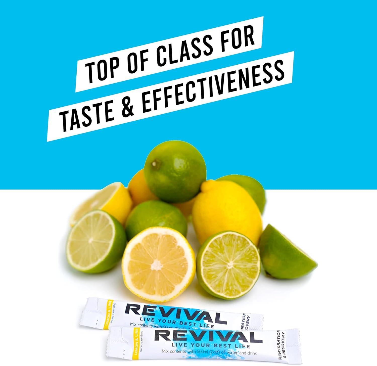 imageRevival Rapid Rehydration Starter Pack Bouteille dEau en Acier 500 ml avec 1 x 6 Paquets de Sachets de Poudre dlectrolytes CitronCitron