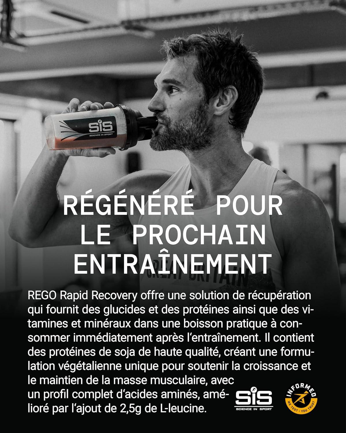 imageScience in Sport Rego Rapid Recovery Poudre 15kg Chocolat vegan Boisson de rcupration poudre avec glucides protines lectrolytes vitamines et minraux Pour un entranement efficaceVanille